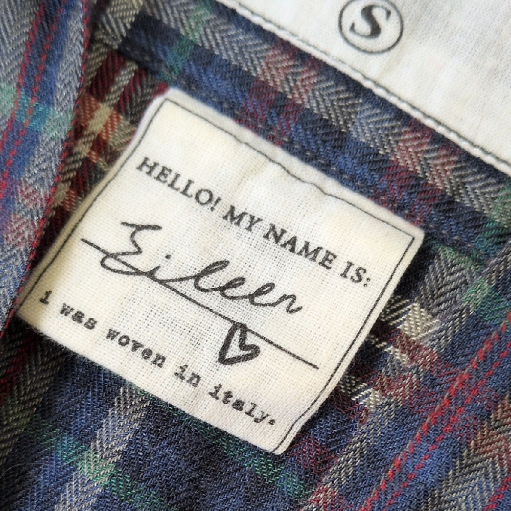 FRANK & EILEEN I Blue Multicolor Plaid Soft Cotton Button Down Eileen Shirt, S - Picture 5 of 15
